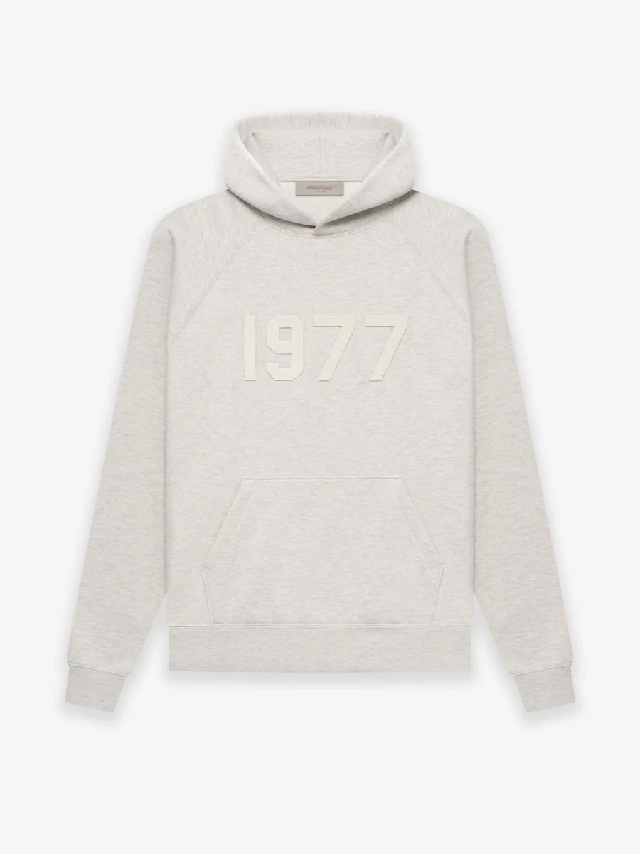 Essentials-1997-Hoodie-Gray Sudadera gris con logotipo Essentials