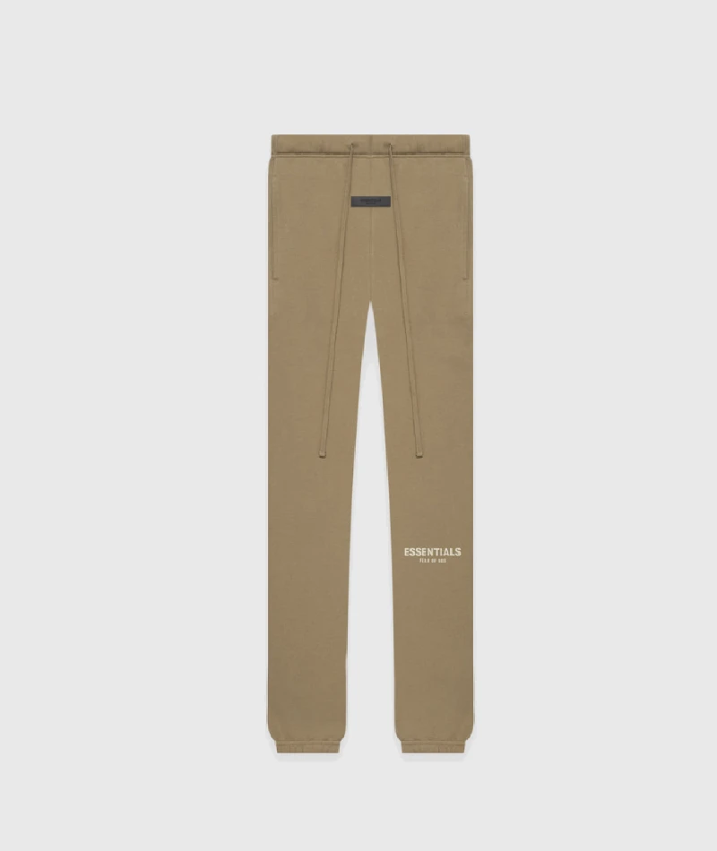Essentials-Fear-of-God-Sweatpants-Brown-1 Pantalone marrones Essentials Logo
