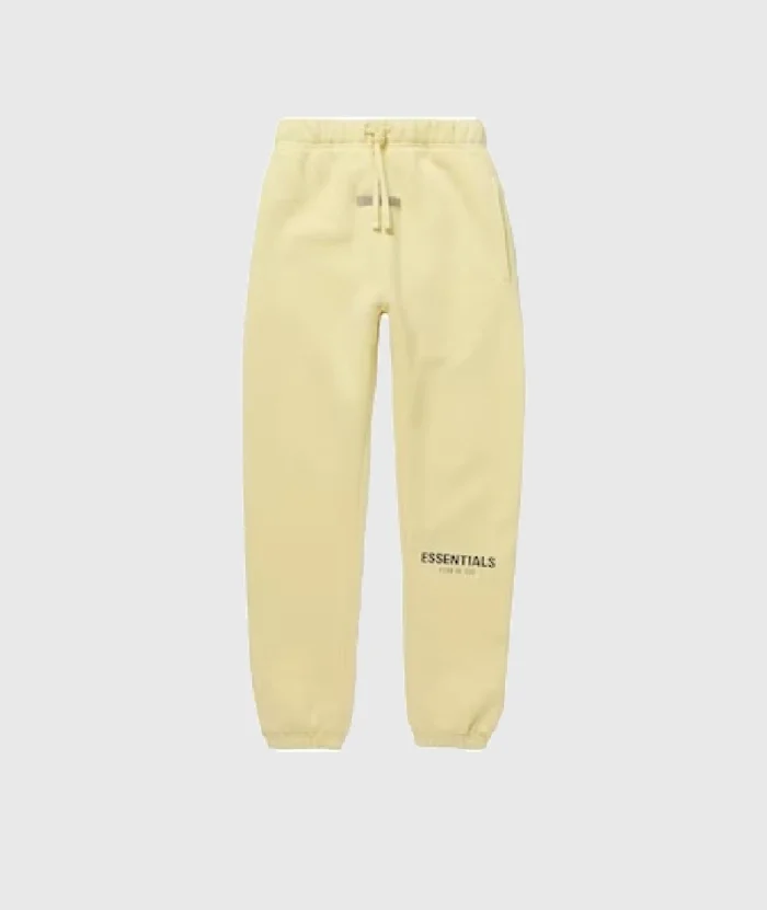 Essentials-Mr.-Porter-Sweatpants-Cream-2 Pantalone Essentials Logo color crema