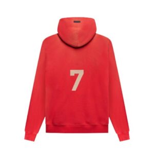 Sudadera roja con logotipo Essentials