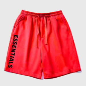 Short rojo Essentials con logotipo